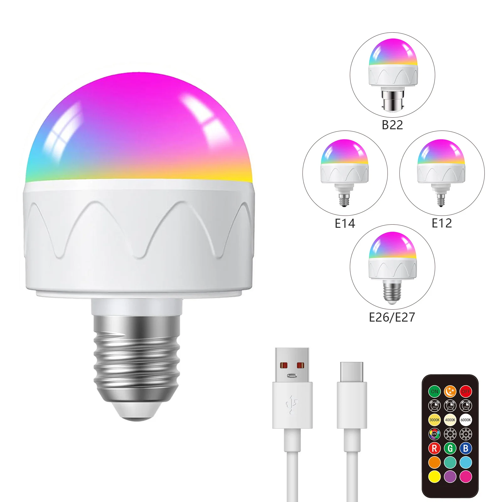 Аккумуляторная лампочка с пультом дистанционного управления