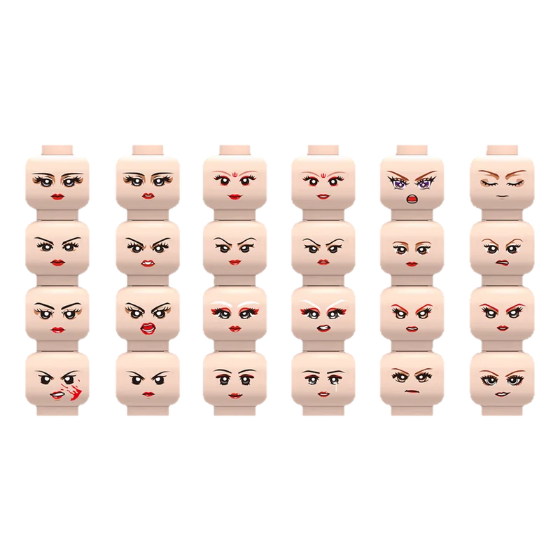 Строительные блоки injured emotional face heads - Фотография_4