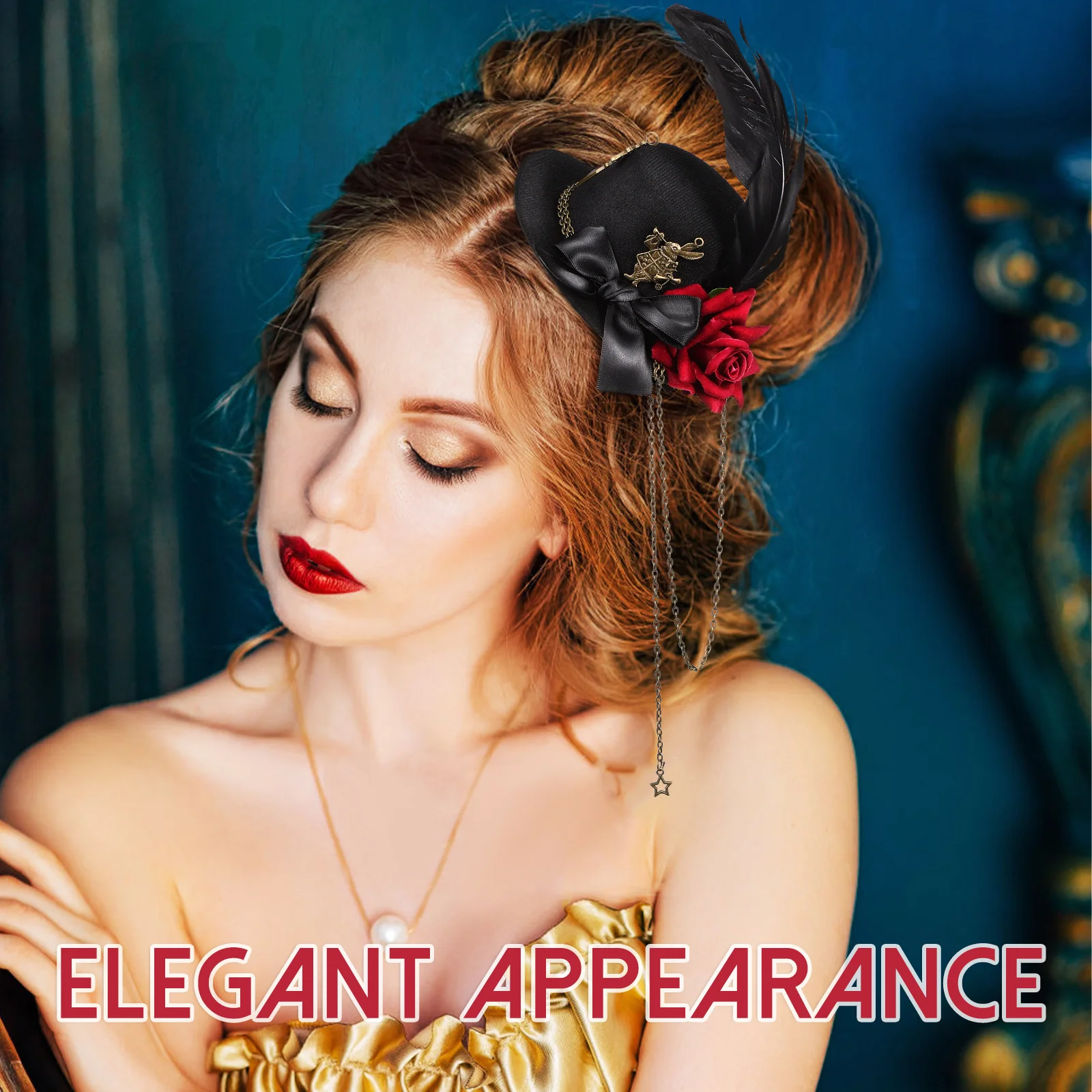 Мини-шляпа, заколка для волос - Фотография_3