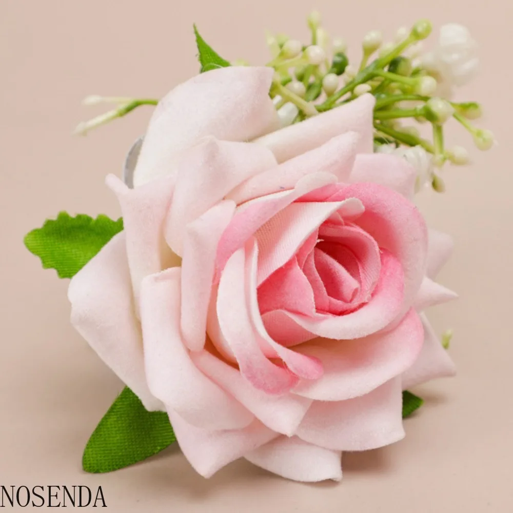 Комплект корсажа и бутоньерки с красной розой - Фотография_5