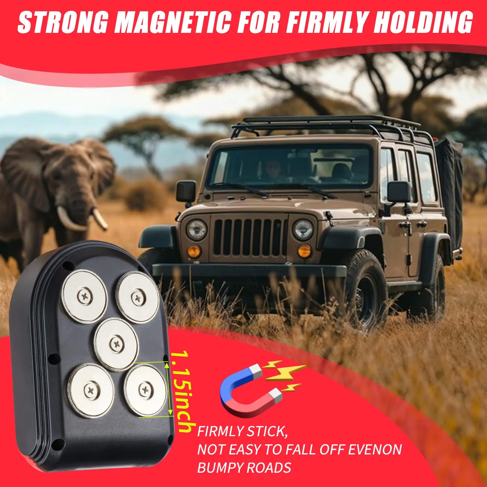 Магнитный ящик для ключей под автомобилем с 5-мя магнитами - Фотография_5