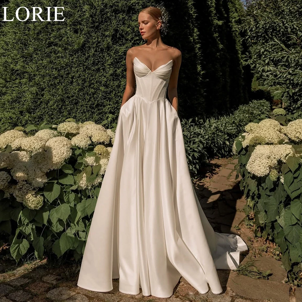 Lorie элегантные атласные свадебные