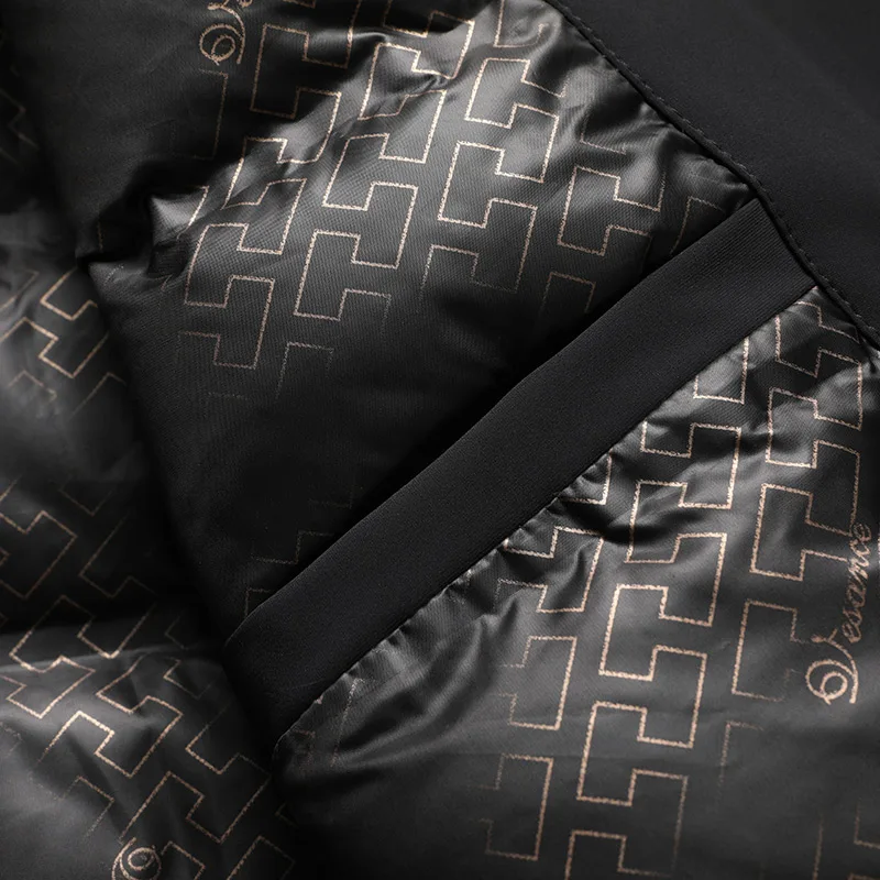 Высококачественный мужской роскошный пуховик с лацканами и 3d вырезом - Фотография_3