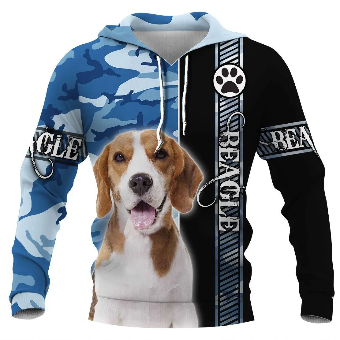 Толстовки с 3d-принтом немецкой овчарки/бигля/малеуня - Фотография_3