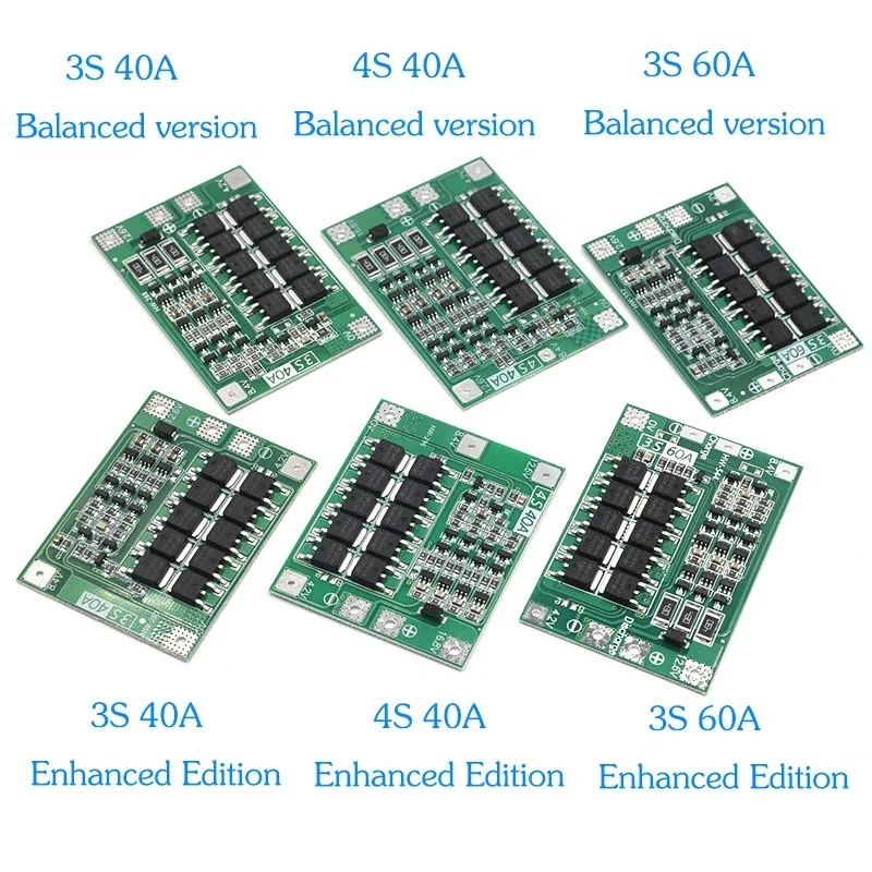 Плата защиты зарядного устройства для литий-ионных аккумуляторов 3s 4s