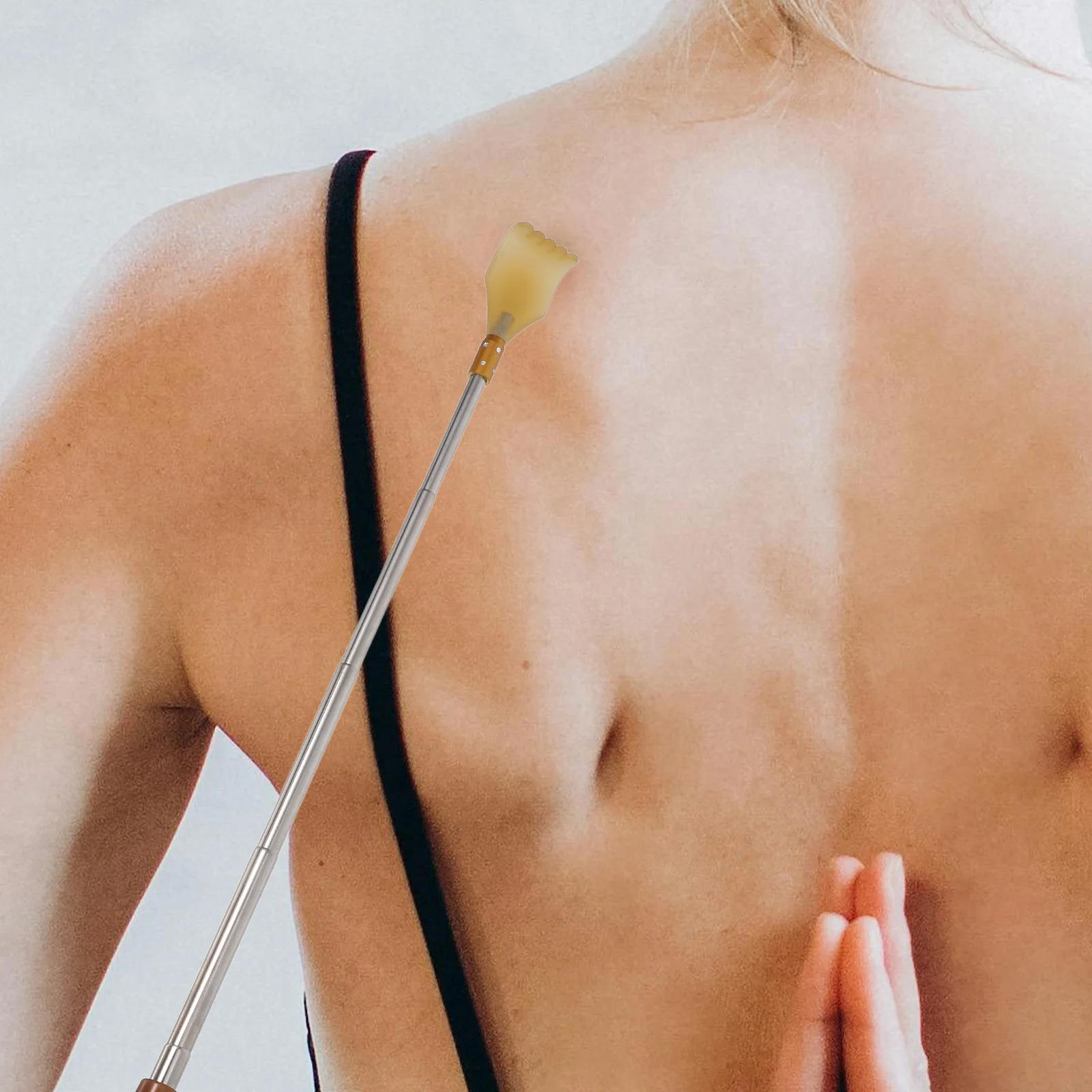 Портативный двуглавый скребок для спины с вращающимися шариками - Фотография_6