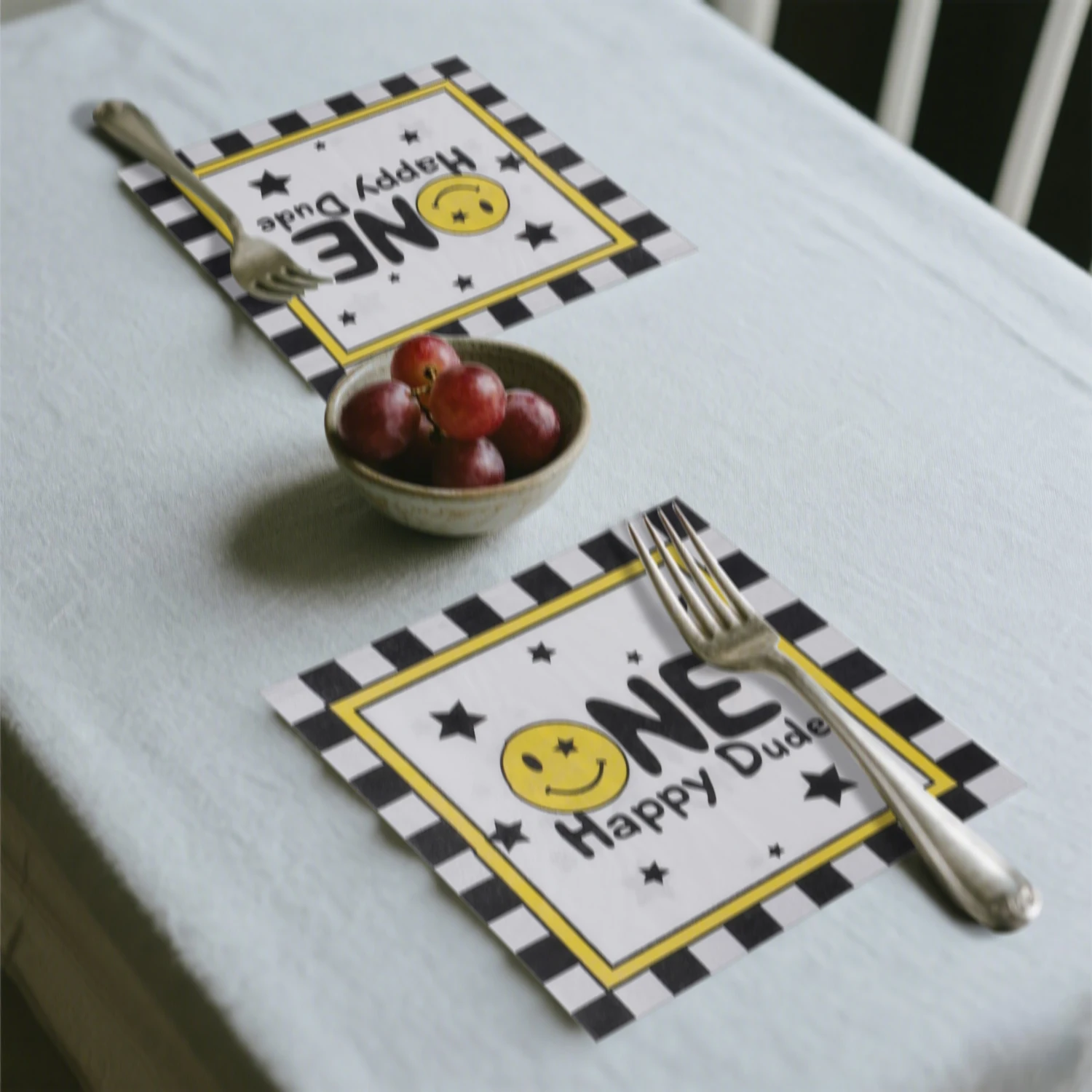 33x33 см, 2-слойные бумажные салфетки с принтом «one happy dude» - Фотография_6