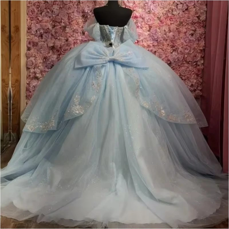 Платье quinceanera на заказ ice blue sweet 16
