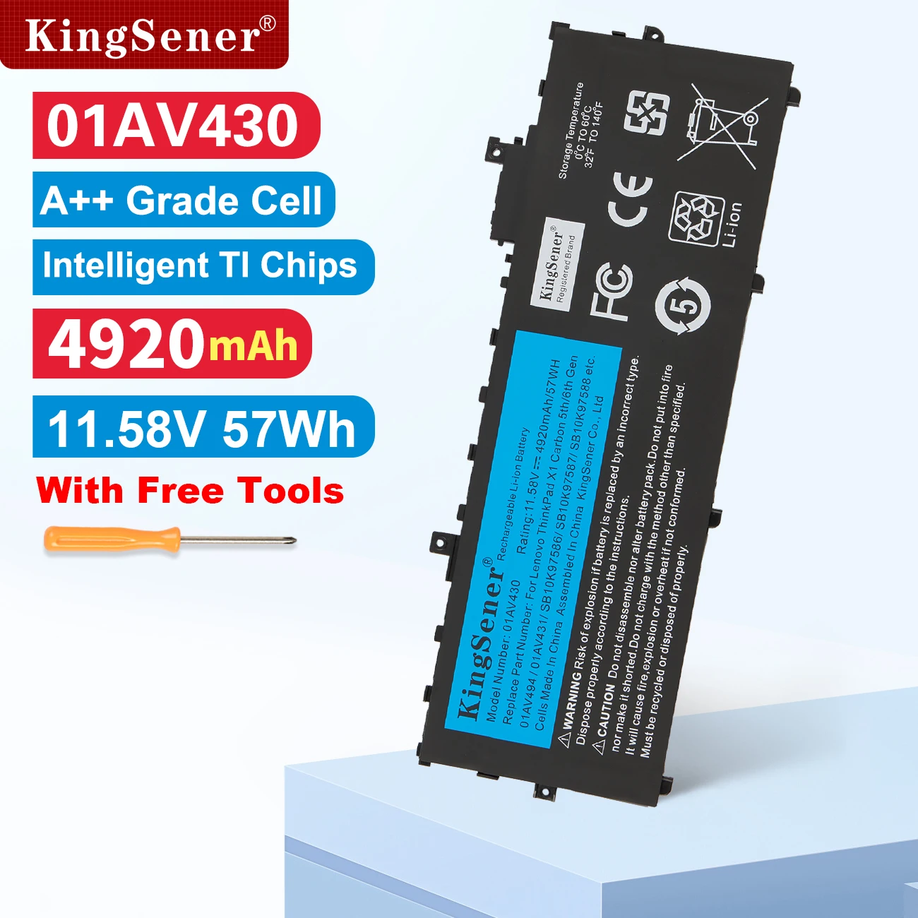 Kingsener 01av494 01av430 аккумулятор
