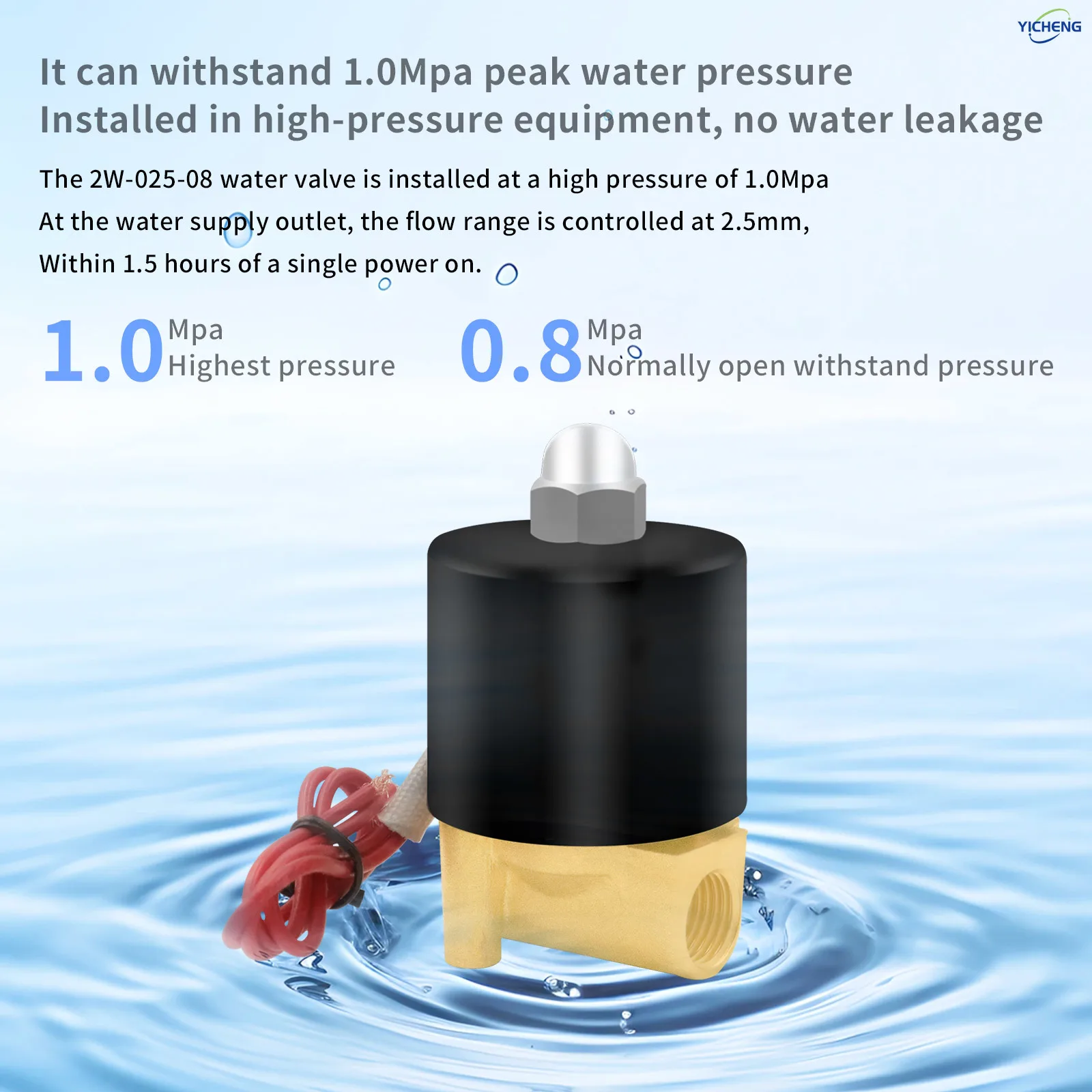 Дюйма латунный электрический электромагнитный клапан нормально закрытый - Фотография_3