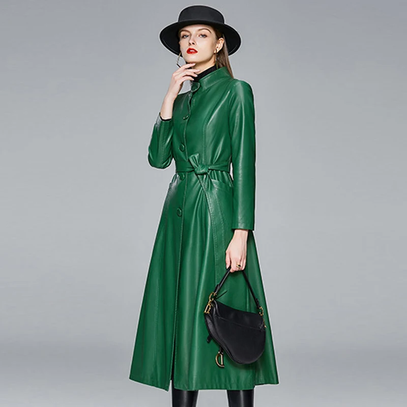 Zaroy женская кожаная длинная куртка - Фотография_3