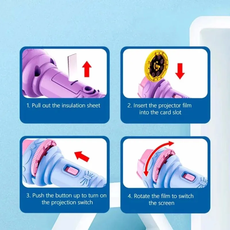 10 карт, проекционный фонарик с героями мультфильмов - Фотография_3