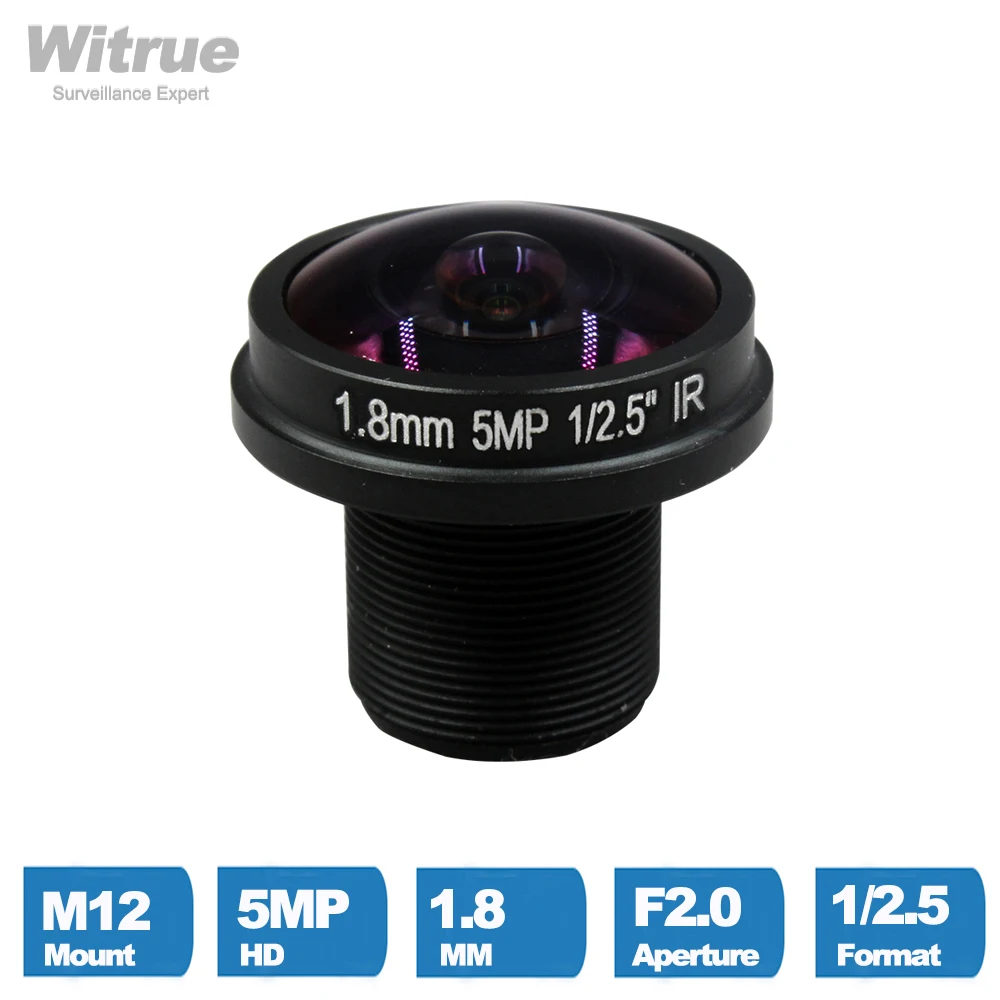 Объектив камеры witrue cctv hd 5mp «рыбий глаз» 1