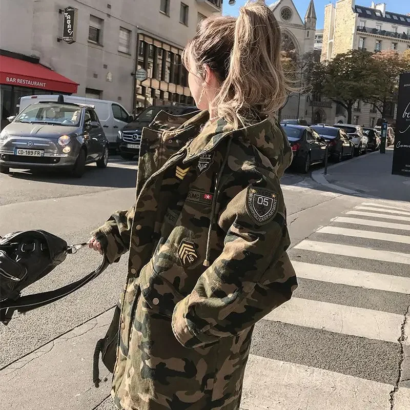 Новые камуфляжные хлопковые парки для женщин - Фотография_2