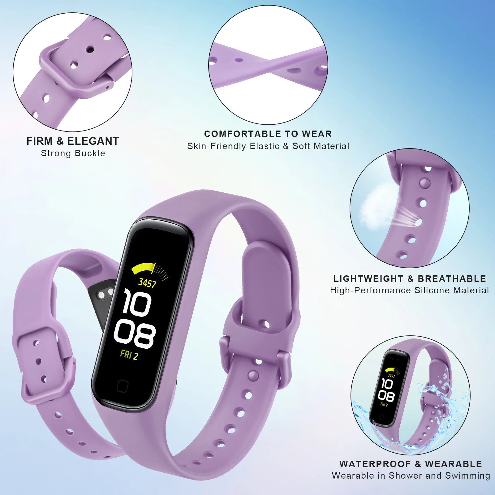 Мягкий силиконовый ремешок для samsung galaxy fit 2 - Фотография_4