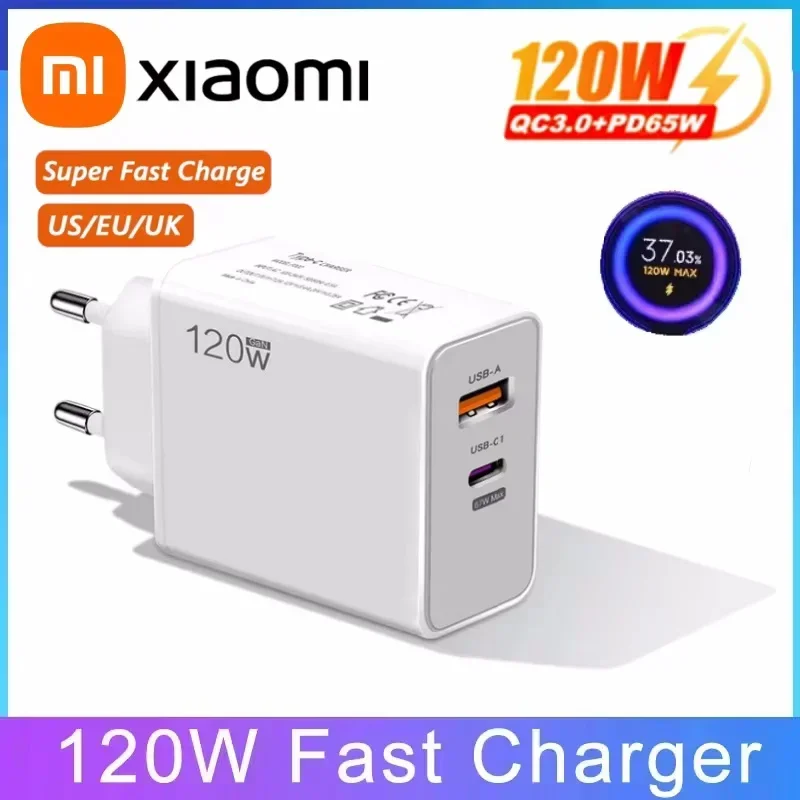 Оригинальное зарядное устройство xiaomi 120 вт turbo fast - Фотография_2
