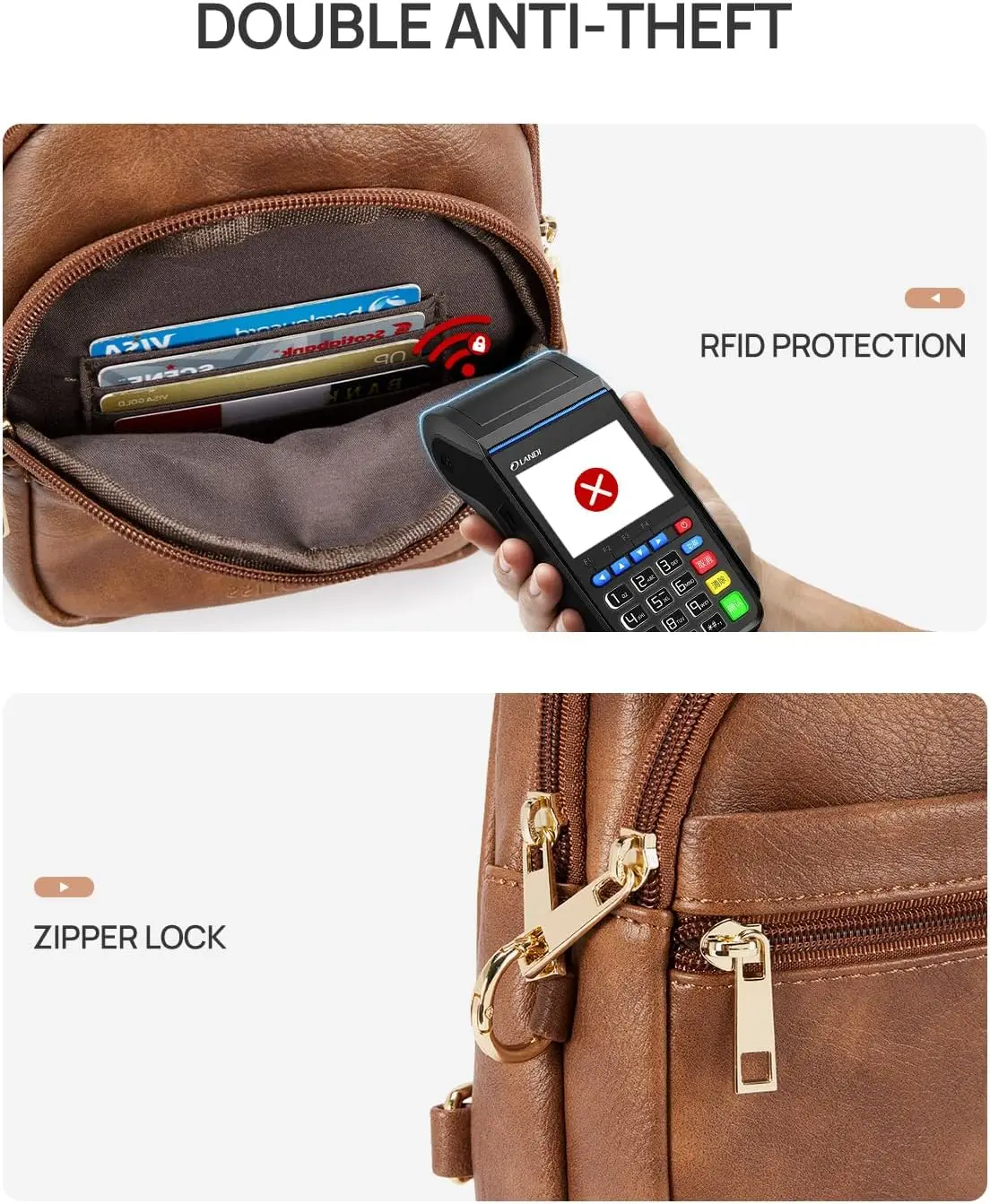 Choliss противоугонная маленькая сумка на слинге для женщин и мужчин - Фотография_3