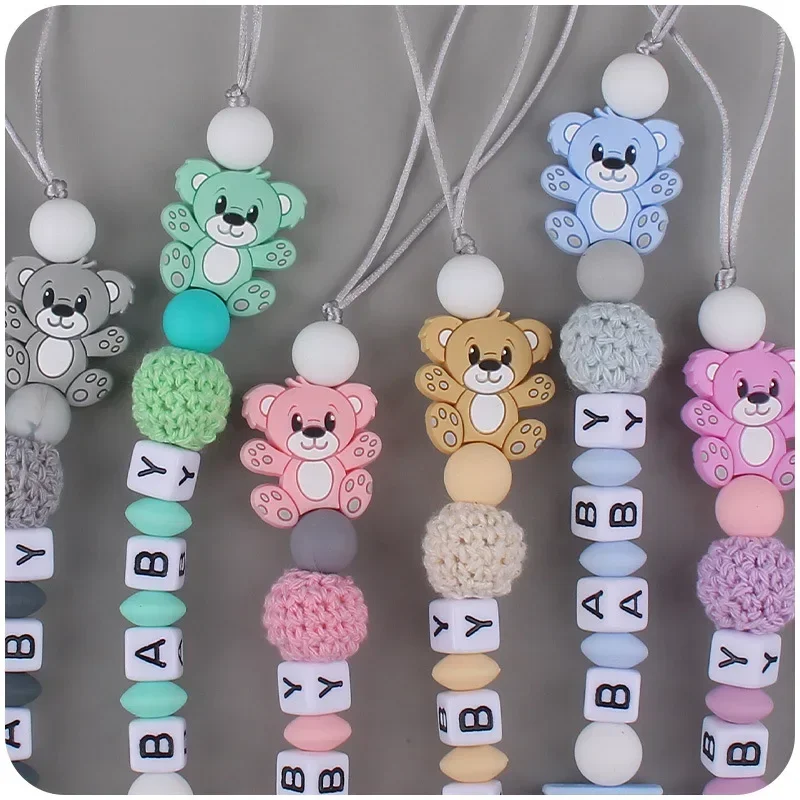 Детские цепочки для соски с индивидуальным именем - Фотография_4