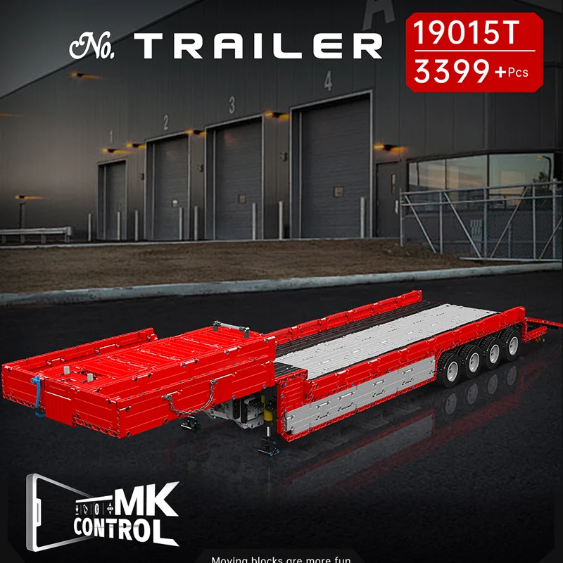 Строительные блоки mould king 19015t moc trailer для трактора - Фотография_2