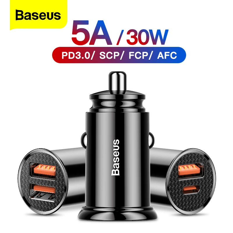 Автомобильное зарядное устройство baseus с двумя usb-портами