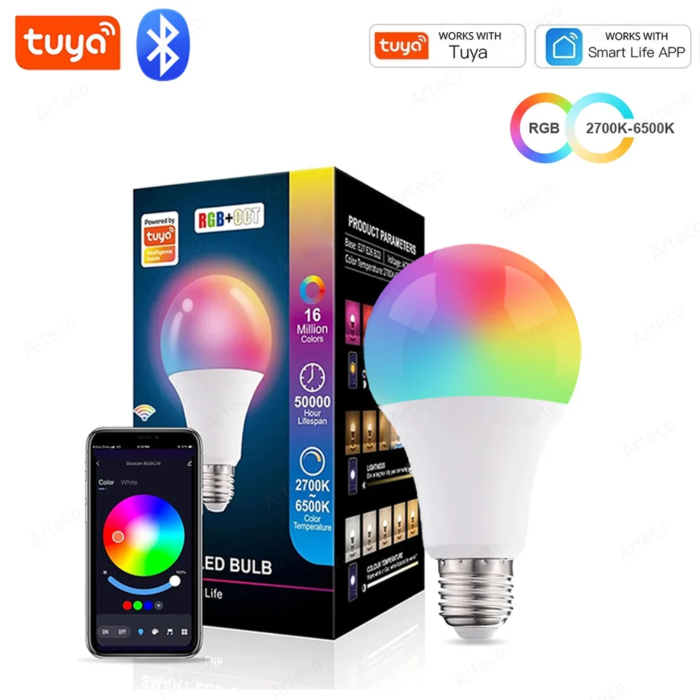 Bluetooth smart led bulb tuya light