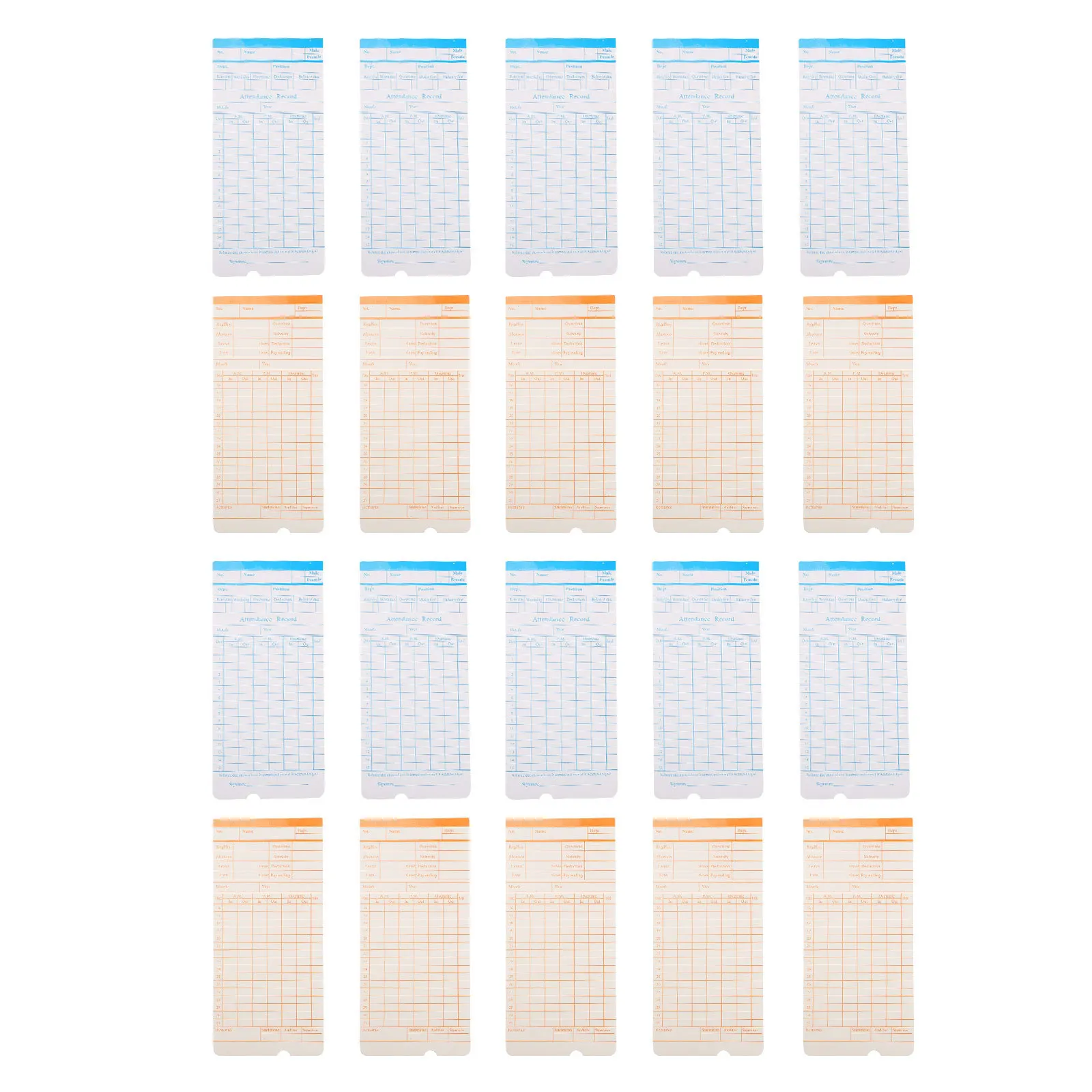 100 листов двухсторонних карточек посещаемости - Фотография_4