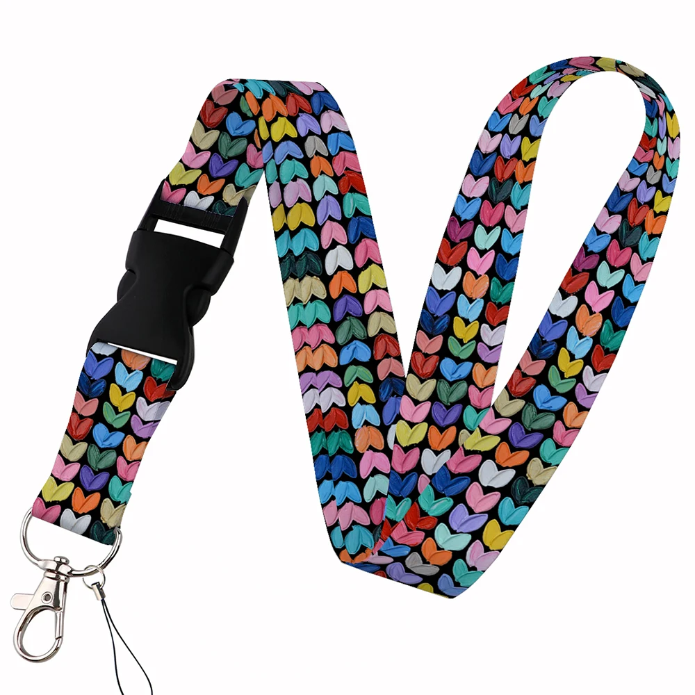 Простой держатель для карт с мраморным сердцем и радугой с пряжкой - Фотография_2