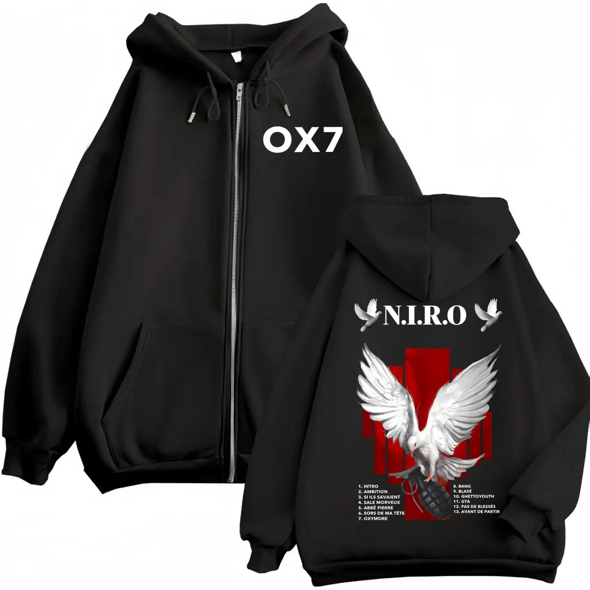 Рэпер niro ox7 album merch толстовка