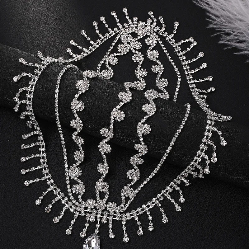 Hq роскошные украшения для волос со стразами для женщин - Фотография_3