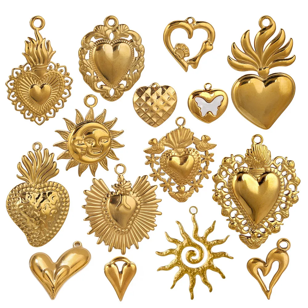 Подвески в форме сердца из нержавеющей стали - Фотография_2