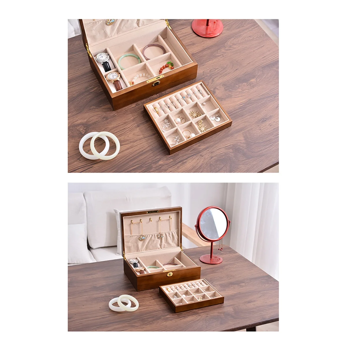 Abqr деревянная винтажная шкатулка - Фотография_3