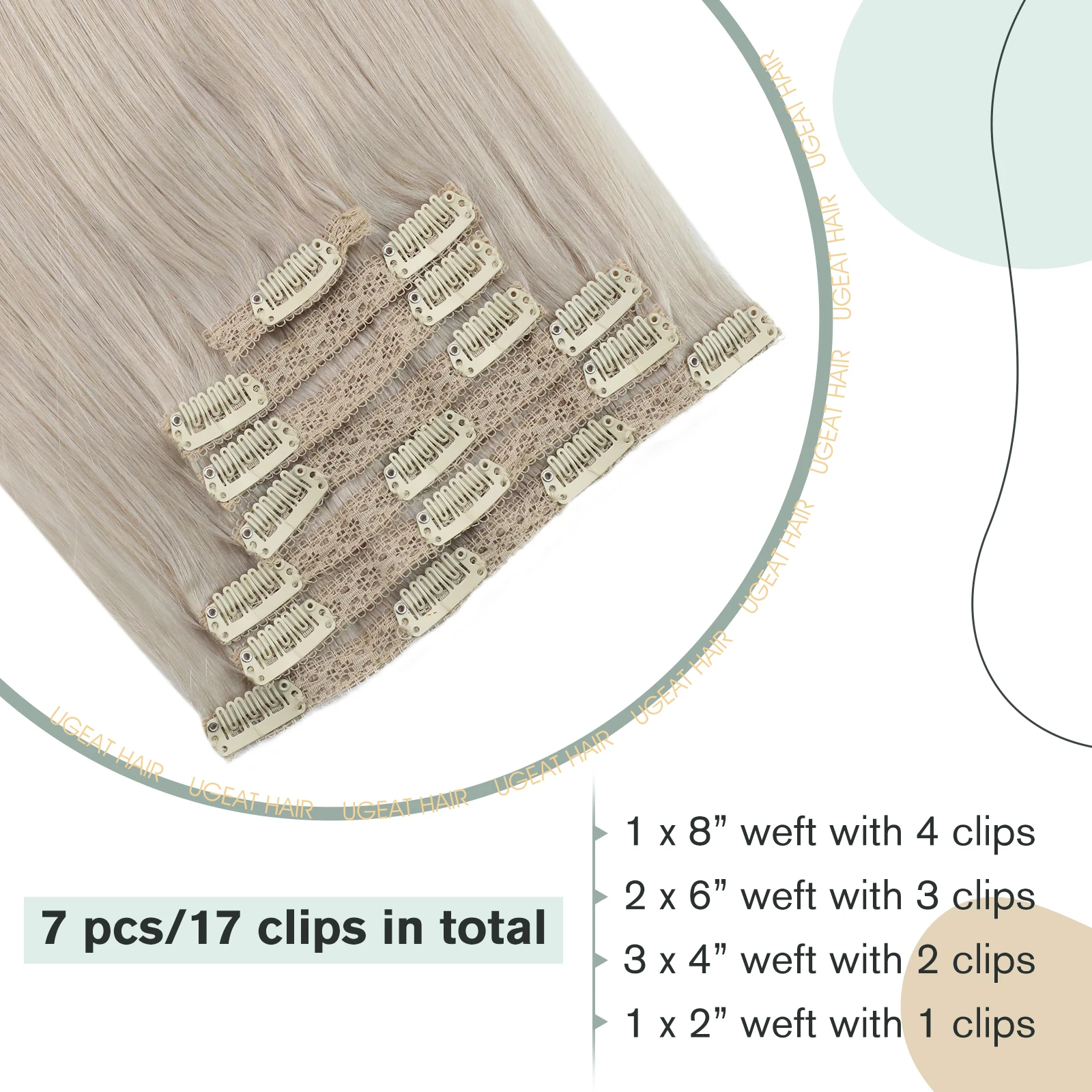 [16 цветов] ugeat clip in hair - Фотография_3