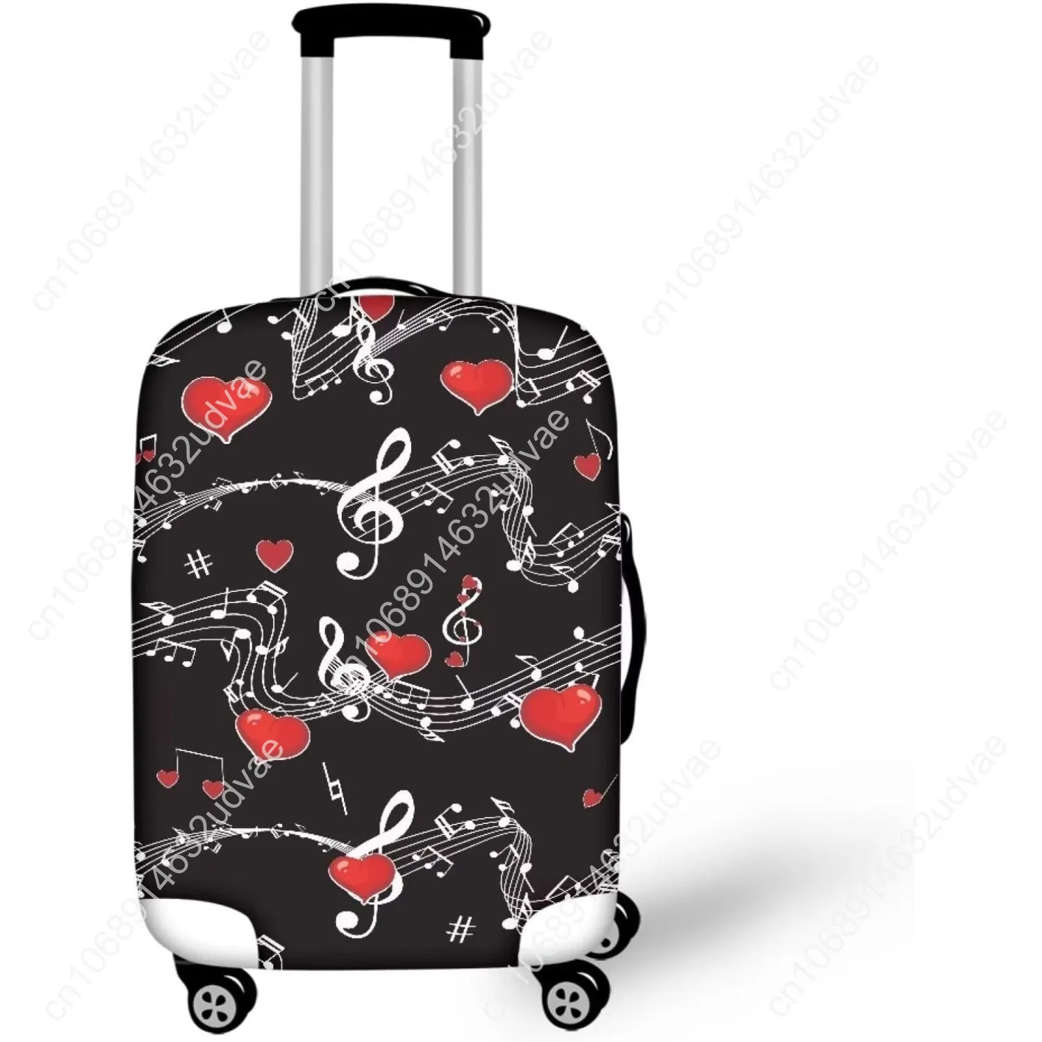 Музыкальные ноты с красным сердцем любви