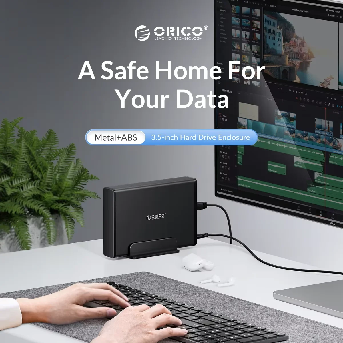 Orico 3,5-дюймовый корпус для жесткого диска type-c usb3 - Фотография_2
