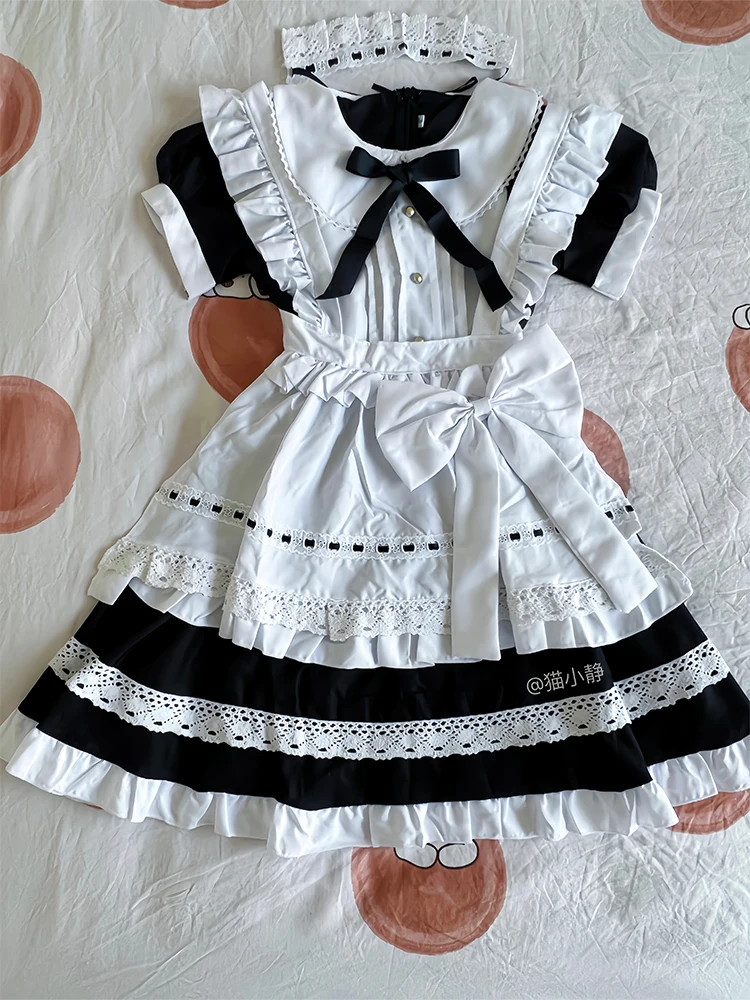 L-5xl милое кружевное полое черно-белое - Фотография_3