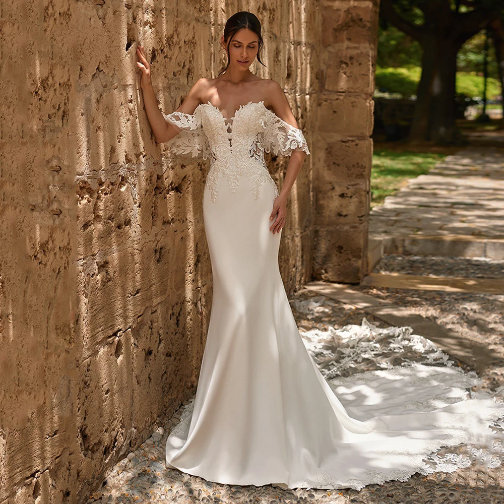 Женское свадебное платье с юбкой годе - Фотография_4