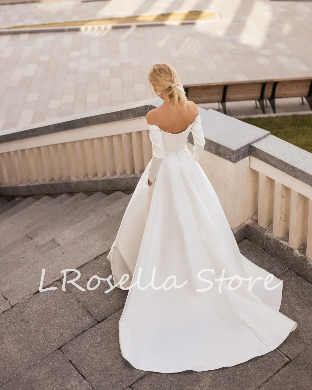Lrosella свадебное платье с длинным - Фотография_4