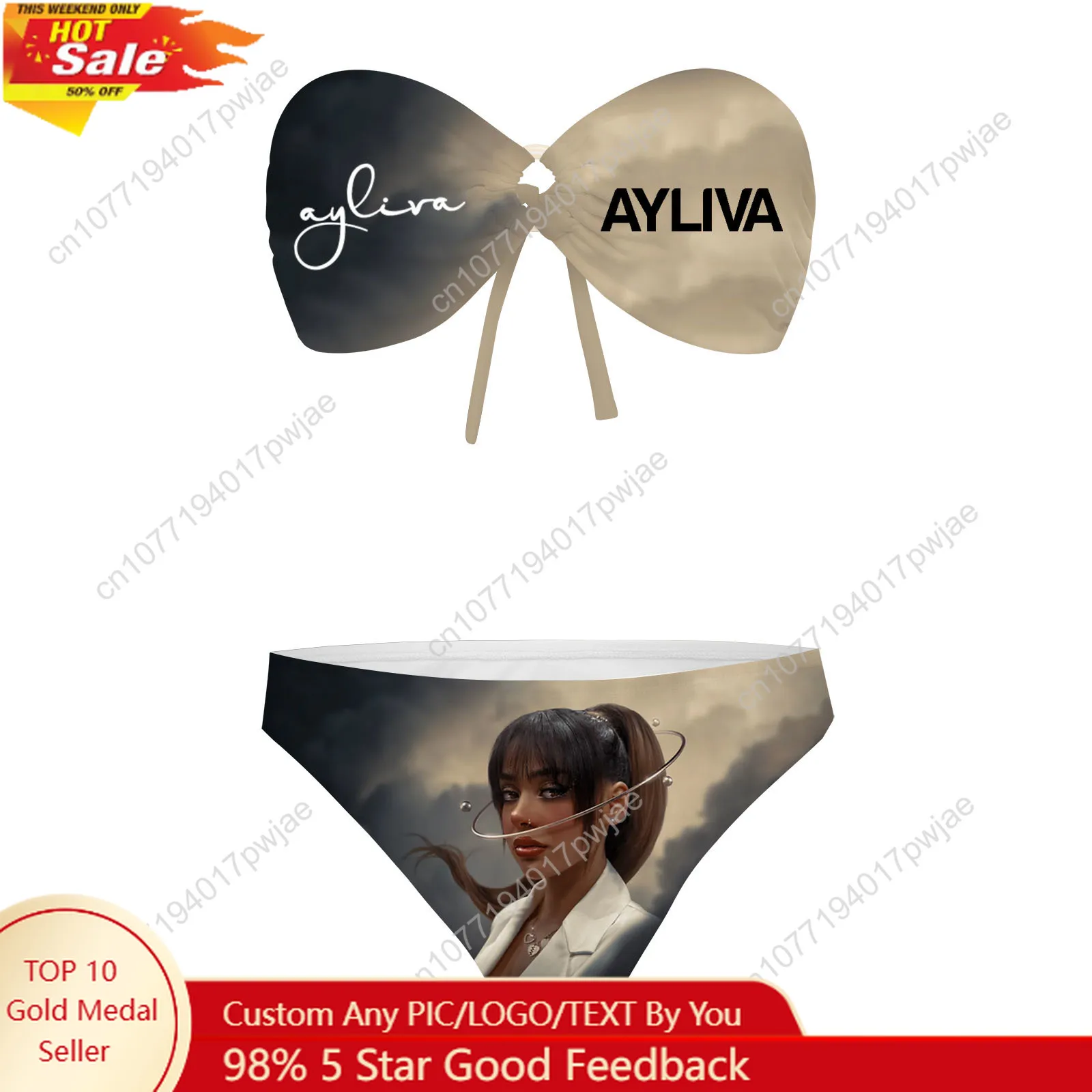 Ayliva schwarzes herz wunder купальник