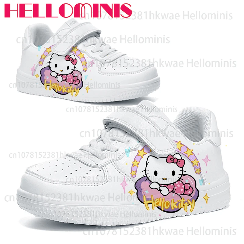 Детская обувь с милым принтом «hello kitty» для мальчиков и девочек - Фотография_3