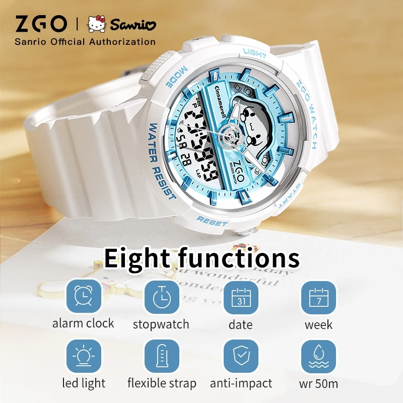 Электронные часы zgo x sanrio cinnamoroll для школьниц - Фотография_5