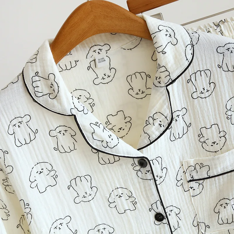 Года, весенне-осенний женский пижамный комплект из 100% хлопка - Фотография_4