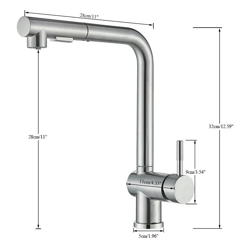 Матовый никель, кухонный смеситель - Фотография_2