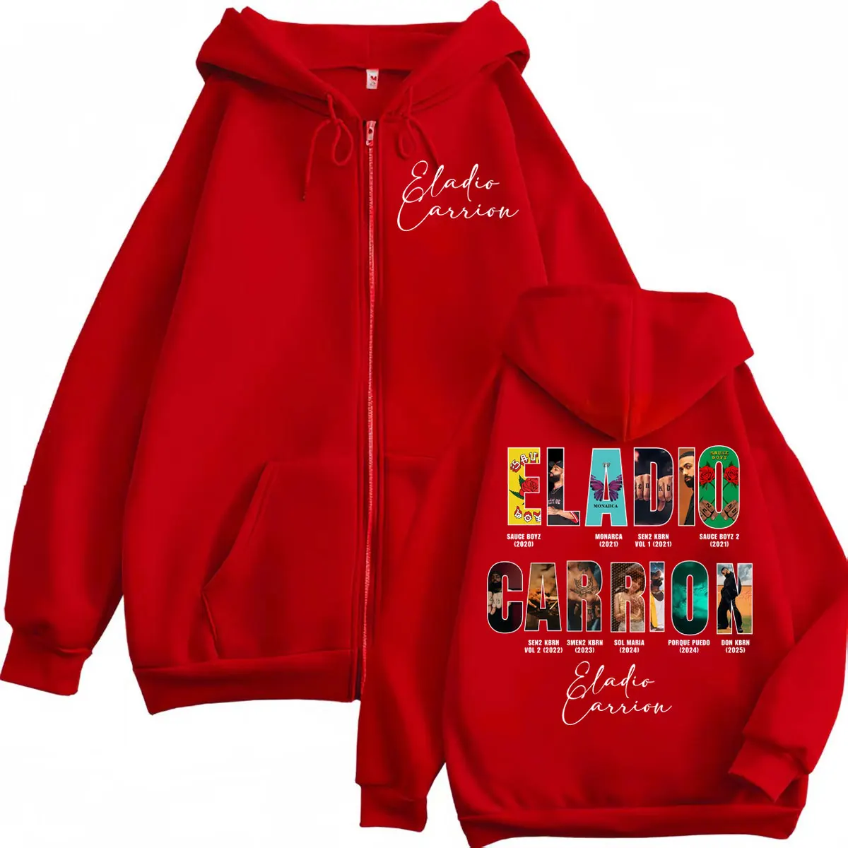 Толстовка на молнии singer eladio carrion album merch - Фотография_5