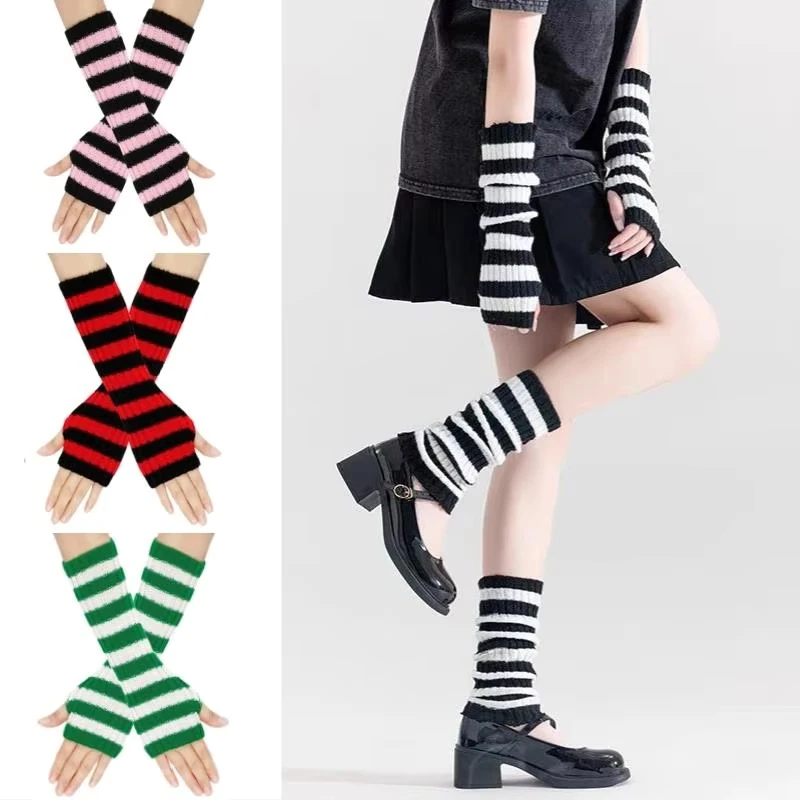 Y2k вязаные рукава в готическом - Фотография_2