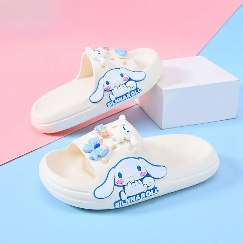 Детские тапочки kuromi kawaii в стиле аниме sanrio из пвх - Фотография_3