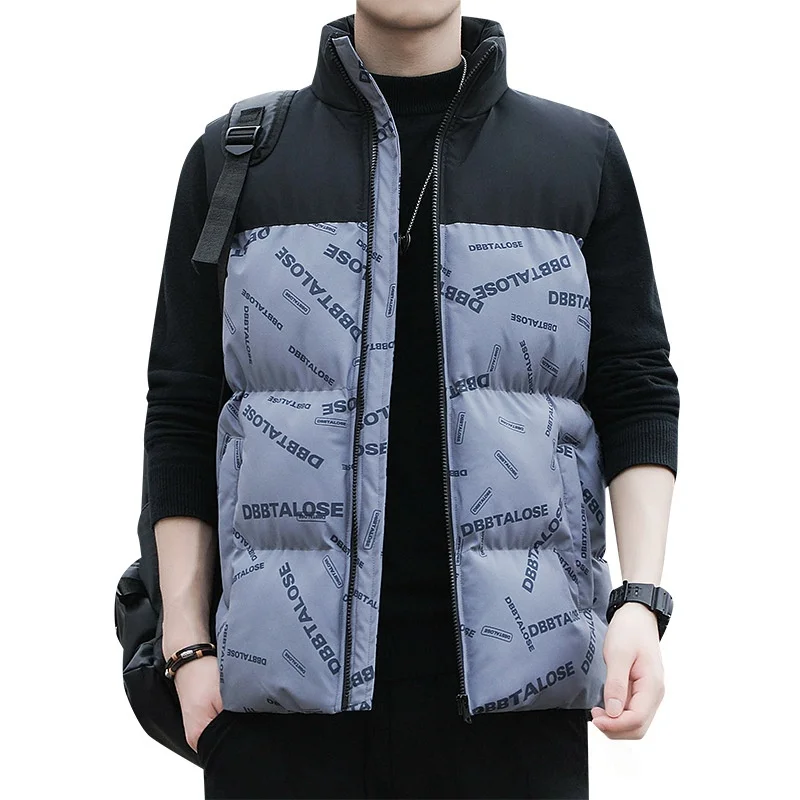 Осенне-зимний стеганый жилет для мужчин