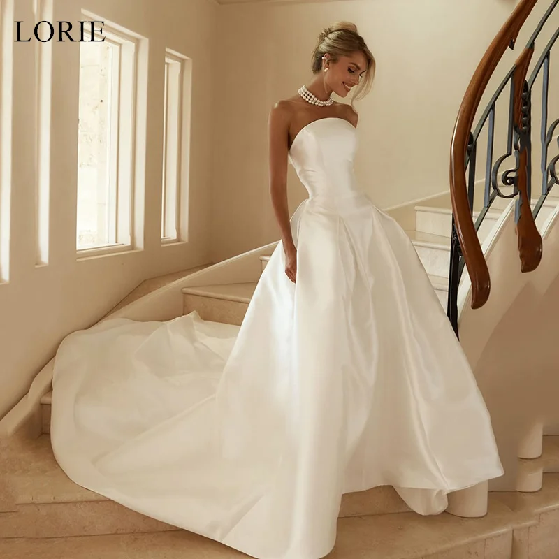Lorie элегантные атласные свадебные