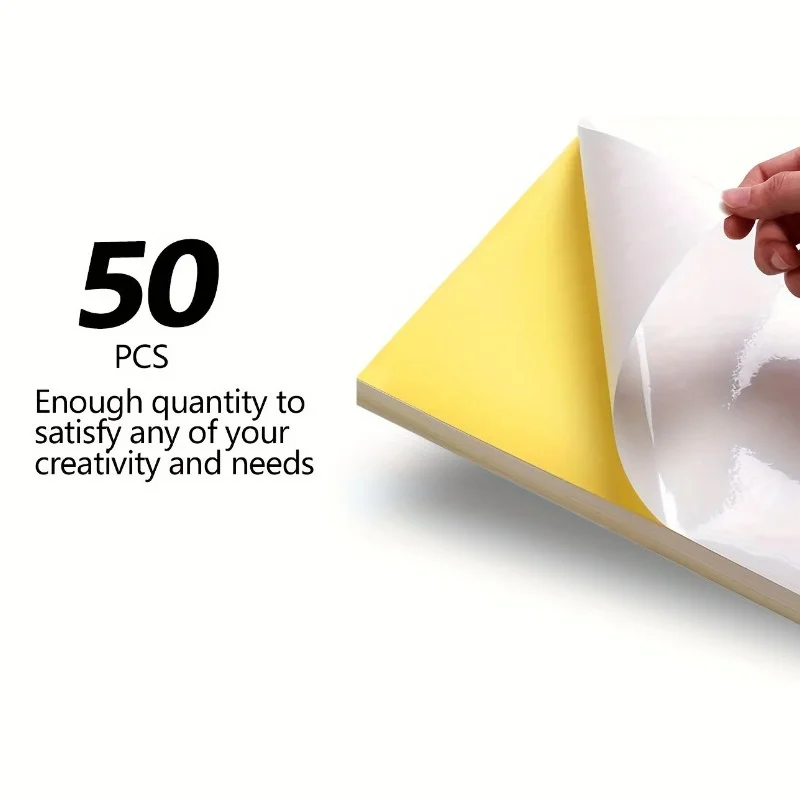 50 листов самоклеящихся этикеток формата а4 — матовая и блестящая отделка - Фотография_3