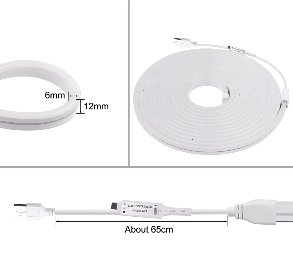5 в usb rgb светодиодная неоновая - Фотография_5