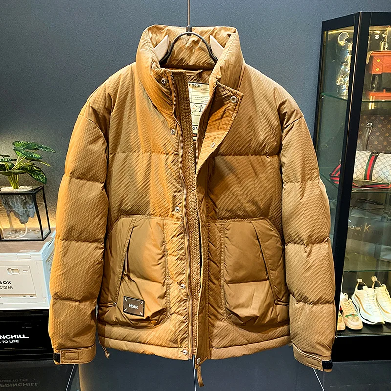 White duck down warm down jacket - Фотография_3